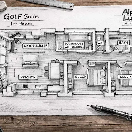 Golf - Penthouse, Balcony & Sauna Access *